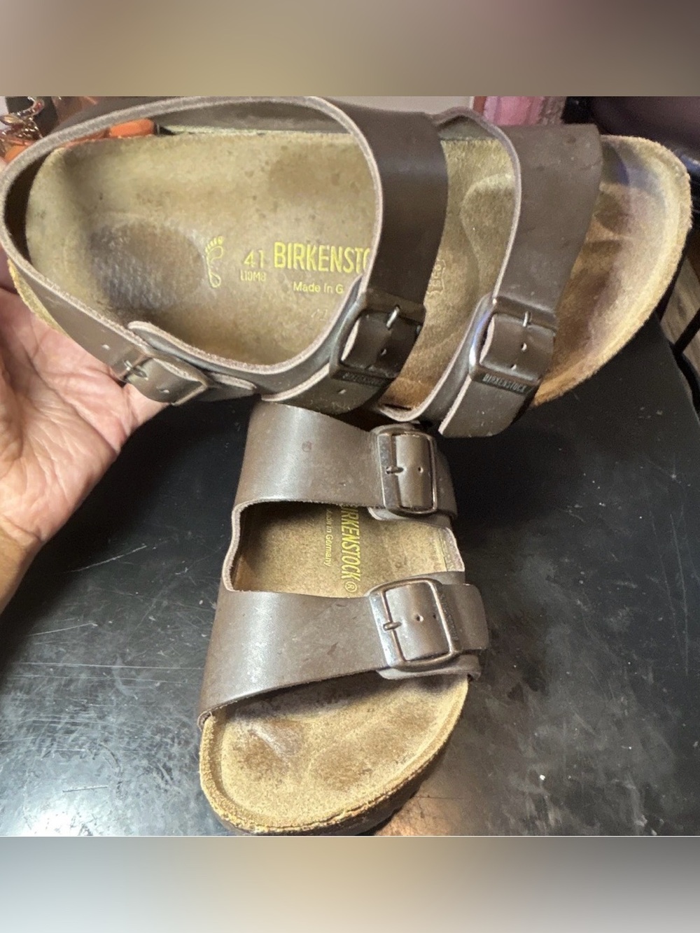 Birkenstock Unisex Strappy Leather Buckle Sandals Brown
EU 41 US 11